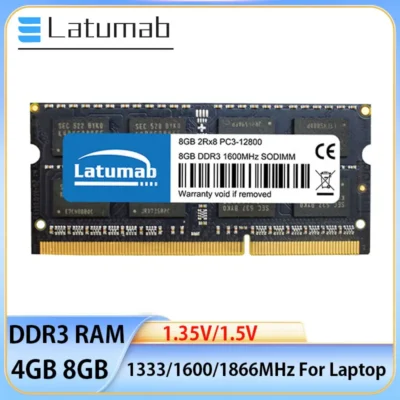 Memoria ddr3 ddr3l ram 4gb 8gb 1600mhz 1333 1866mhz memória do portátil 204 pinos 1.35v 1.5v PC3-12800 14900 10600 ram do caderno
