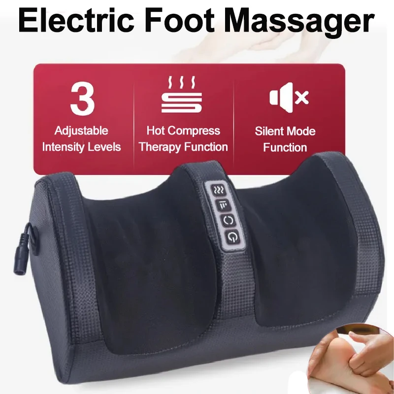 Máquina elétrica massageadora de pés com terapia de aquecimento, rolo de amassar shiatsu de compressão quente para relaxamento muscular - Image 6