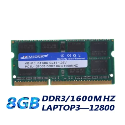 Kembona marca computador portátil memória dedicada 100% compatível completo ddr3 8gb ddr3l 1600mhz 1.35 v baixa tensão