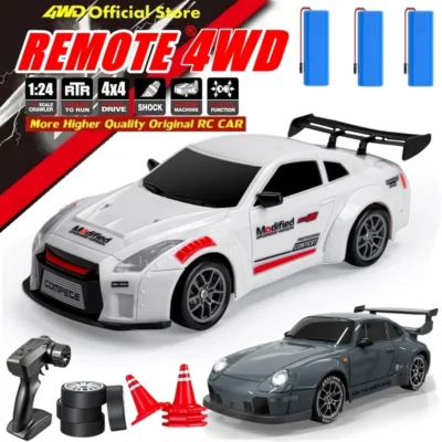 4wd rc drift carro 20 km/h controle remoto carros rc de alta velocidade com luzes led pneus extra deriva veículo brinquedo para adultos meninos crianças