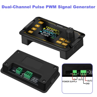 Gerador de Sinal PWM de Pulso de Canal Duplo PLS500 DC5-24V com Tempo Morto Ajustável e Programável 1Hz~500kHz - Módulo