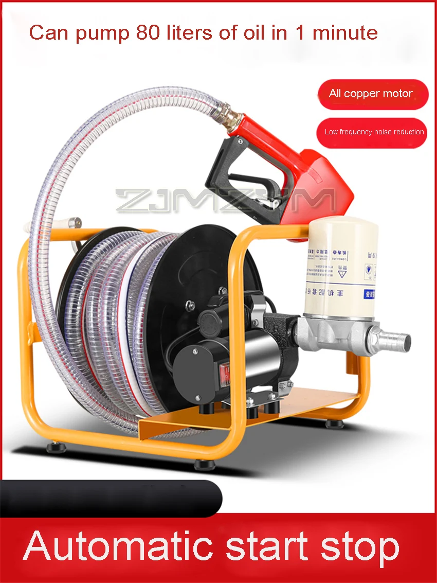 Bomba de óleo elétrica diesel 12v 24v 220v dispensador de combustível montado em carro pequena bomba de combustível máquina de bombeamento 450w - Image 3