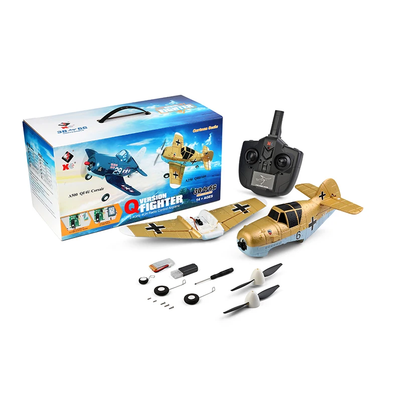 Wltoys a220 a210 a250 a500 2.4g 4ch 6g/3d dublê avião de seis eixos rc lutador avião planador elétrico brinquedo ao ar livre - Image 6