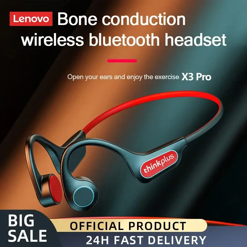 Escolha lenovo x3 pro tws bluetooth v5.3 sem fio condução óssea fone de ouvido ip56 à prova dip56 água música esportes fone para correr - Image 3