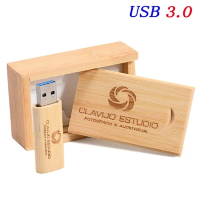 Caixa de presente de madeira de alta velocidade usb 3.0 flash drive capacidade real pen drive logotipo personalizado gratuito memória vara 64gb/32gb/16gb/8gb u disco
