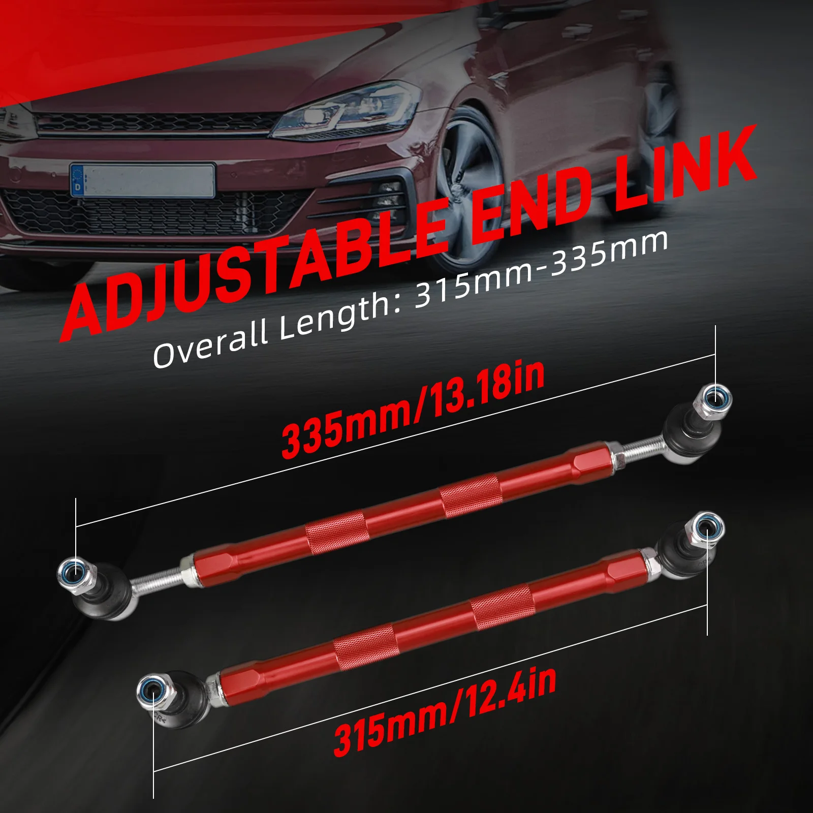 Kit de links de extremidade de barra estabilizadora dianteira e traseira ajustável BEVINSEE para Audi A3 S3 8V, para VW para Golf MK7 MK7.5 para Jetta / GLI 7 - Image 5