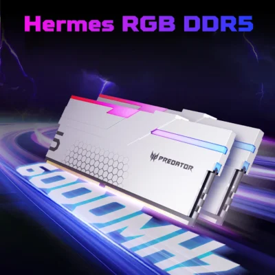 Memória RAM ACER PREDATOR RGB DDR5 32GB (2x16GB) 6000MHz, CL28, memória de computador para jogos compatível com XMP 3.0/AMD EXPO