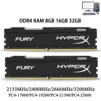 RAM DDR4 para PC, Módulo de Memória Desktop, 8GB, 16GB, 32GB, 3200MHz, 3600MHz, 2400, 2133, 2666MHz, DIMM, 288 pinos