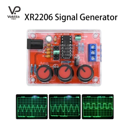 Gerador de sinal de função xr2206, saída senoidal/triangular/quadrada, 1hz-1mhz, amplitude de frequência ajustável