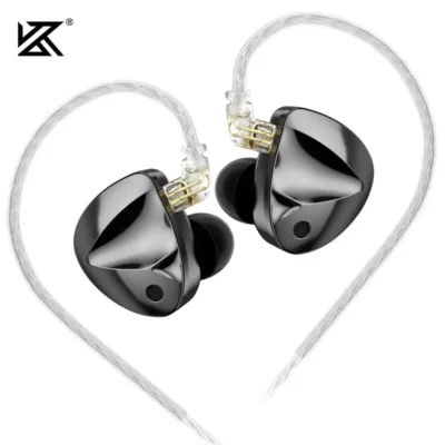 KZ-D-Fi Fones De Ouvido com Redução De Ruído, HiFi Bass Earbuds Monitor, 4-Level Tuning Switch Headphone, Esporte Stereo Sound Headset