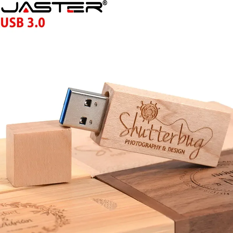Unidade flash usb 3.0 de madeira, 128gb, alta velocidade, 64gb, logotipo personalizado gratuito, fotografia, presentes de casamento, pendrive 32gb - Image 4