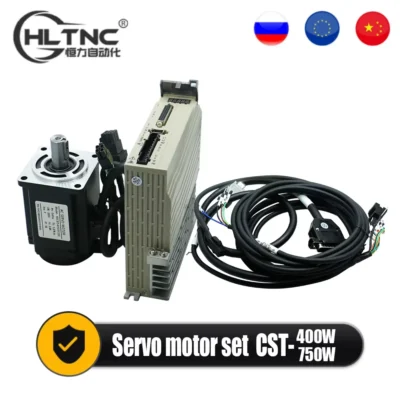 Hltnc 400w/750w ac servo motor 3000 rpm 1.3n 2.4n & c30 rs485 driver kit 220v & 3 metros cabo codificador absoluto para máquina cnc