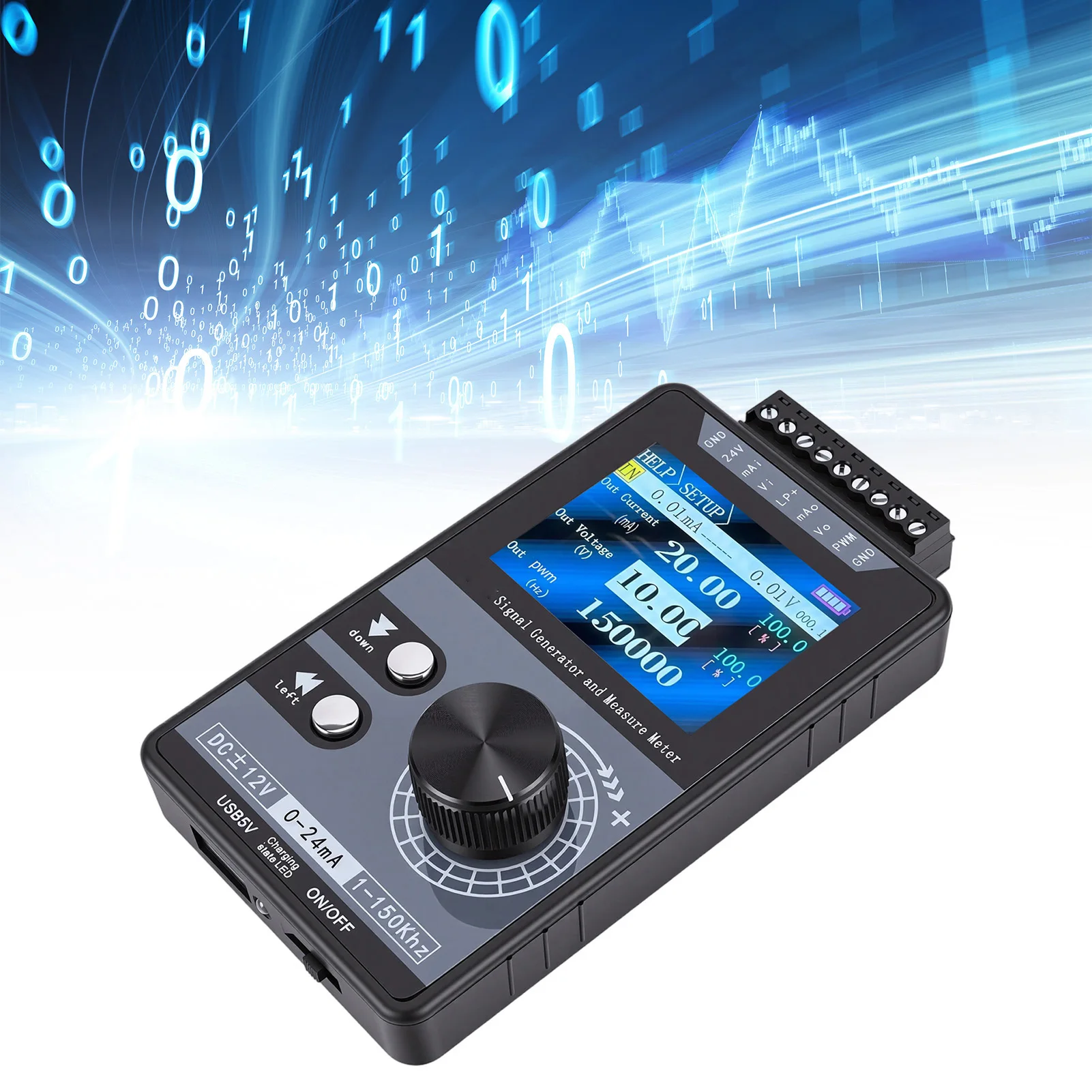 Gerador de Sinal Ajustável 4-20mA, Simulador de Tensão e Corrente DC para Teste e Calibração de Painéis de Controle PLC, LED e Pulso PWM 1-150kHz - Image 3