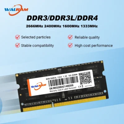 WALRAM Memória Ram DDR3 DDR3L 8GB 4GB Ram DDR4 16GB 3200MHz 2666MHz 2400MHz 1600MHz Memória interna Sodimm para notebook portátil