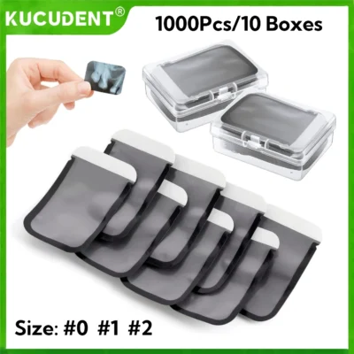 1000 pces descartáveis dental digital raio x varredura barreira envelope bolsa protetora capa para clínica placa de fósforo # 0 # 1 # 2