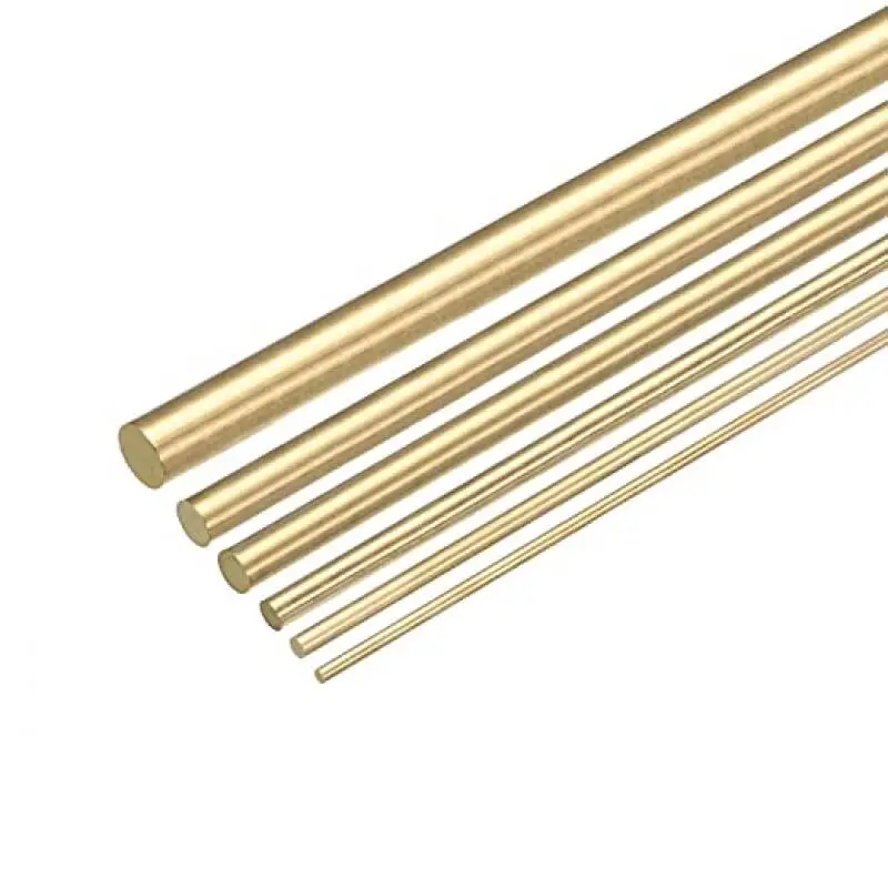 1 ~ 10 peças comprimento 100 ~ 500mm 1.6/3/4/5/6/8/9/10/12/16/20mm hardware diy haste de barra redonda de latão tubo de fio circular modelagem haste de latão - Image 5