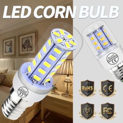 Lâmpada led lustre gu10 milho lâmpada led e27 spotlight e14 luces led b22 luminaria 220v luz do ponto g9 candel lâmpada para sala de estar