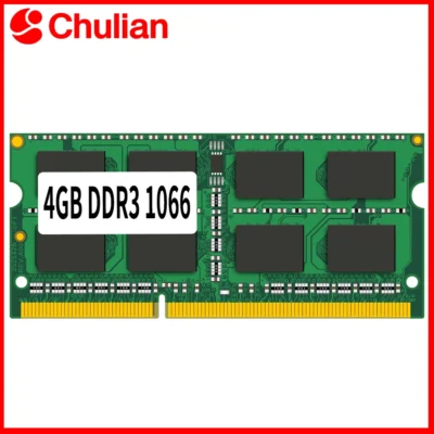 Memória Sodimm para Notebook, Memória RAM 1.5V PC8500 DDR3 1066MHz 204PIN, Memória DDR3 de 4GB para CPU Intel ou AMD