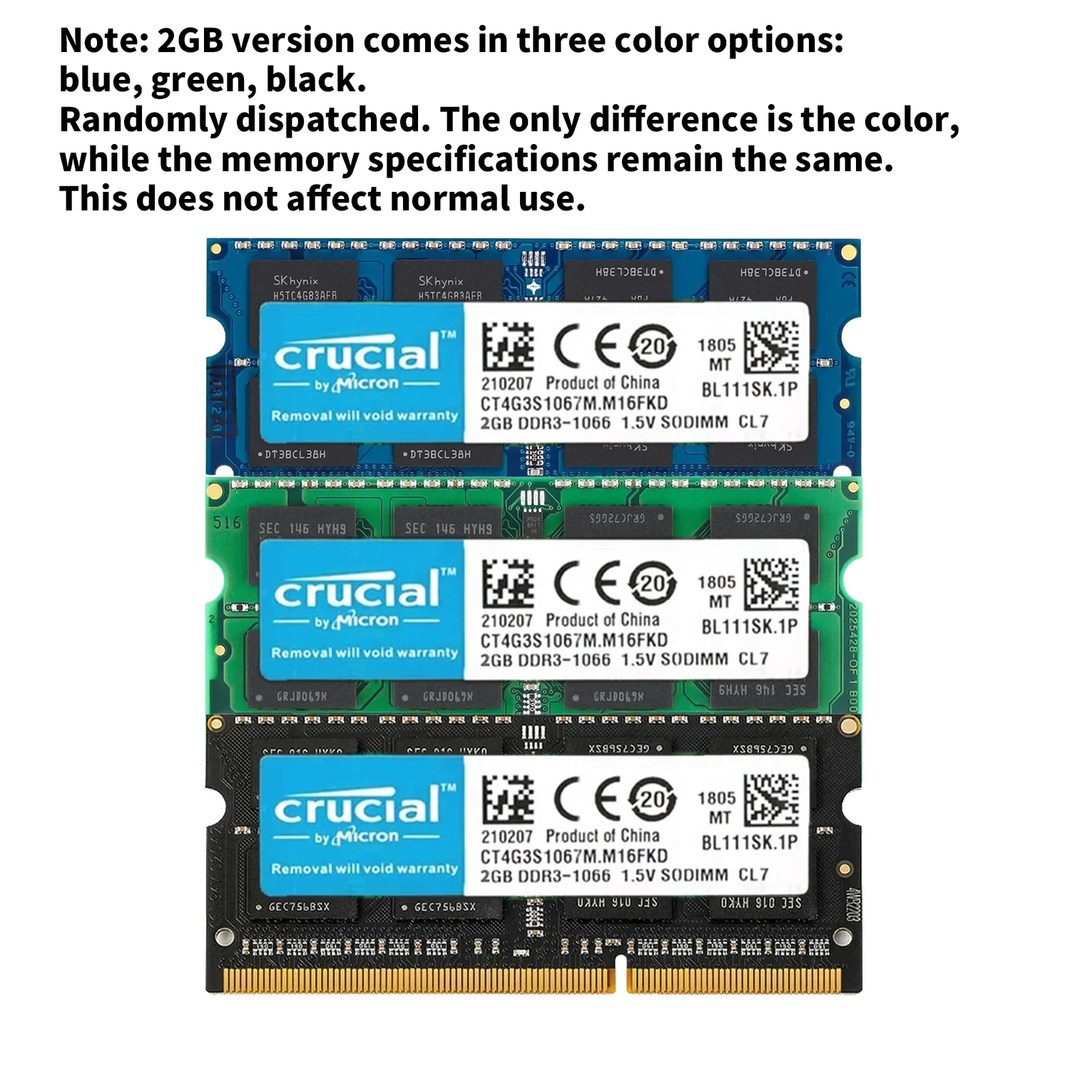 Memória DDR3 Crucial DDR3L RAM 2GB para Laptop 1333mhz 1600Mhz PC3L 10600S 12800S 204Pin 1.35V SODIMM - Image 5