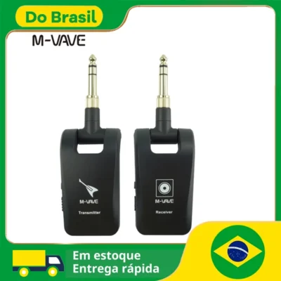 M-VAVE WP-5 sem fio 2.4ghz sistema de guitarra 2 em 1 plugues 6 canais recarregável transmissor áudio receptor peças guitarra estéreo