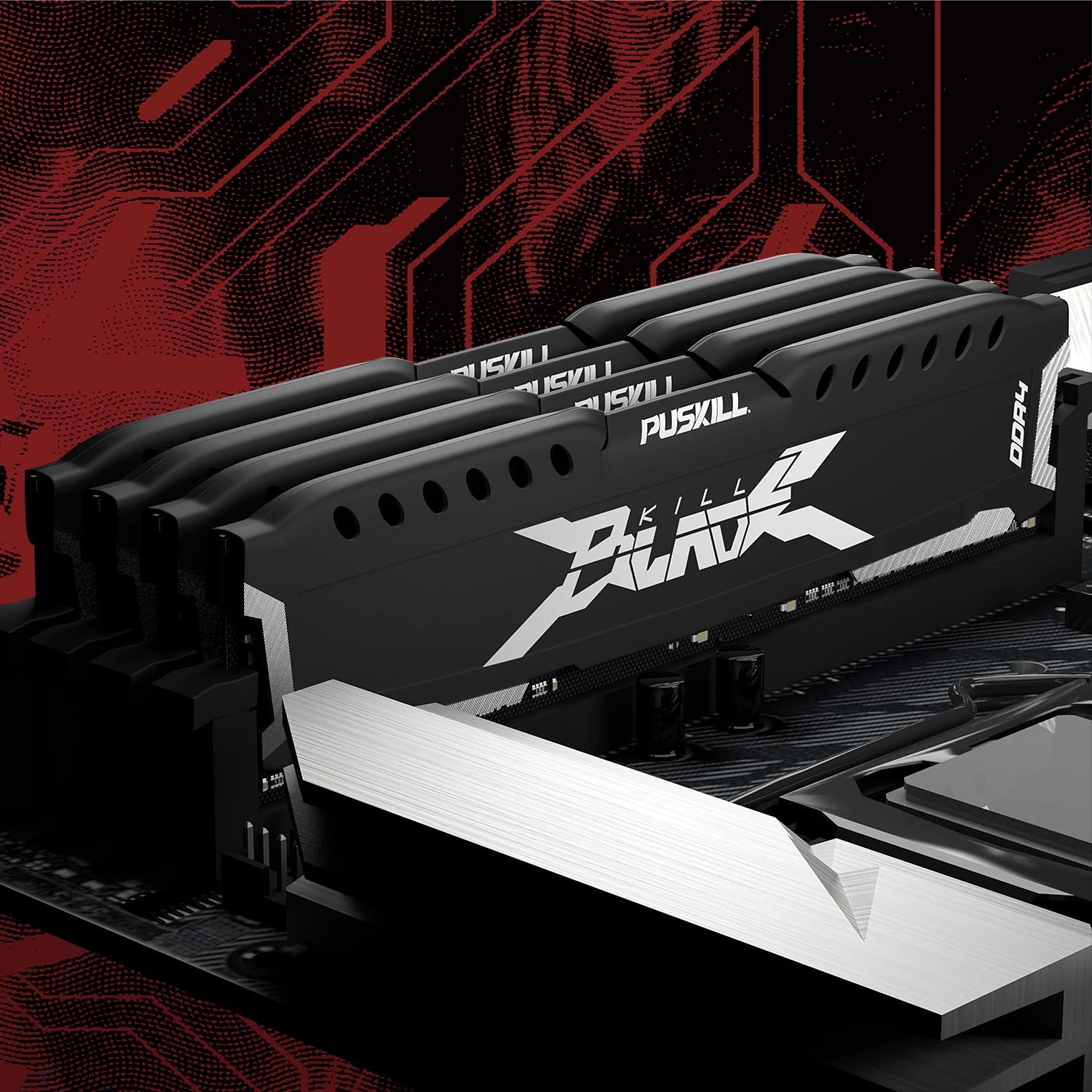 PUSKILL Memória RAM DDR4 16GB 8GB 1.2V 3200MHz 2666MHz Computador de mesa UDIMM Colete de resfriamento Memória Memoria - Image 5