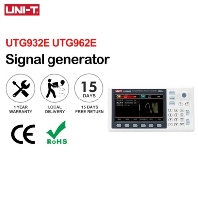 UNI-T utg932e utg962e função gerador de forma de onda arbitrária fonte de sinal canal duplo 200 ms/s 14bits medidor de frequência 60mhz