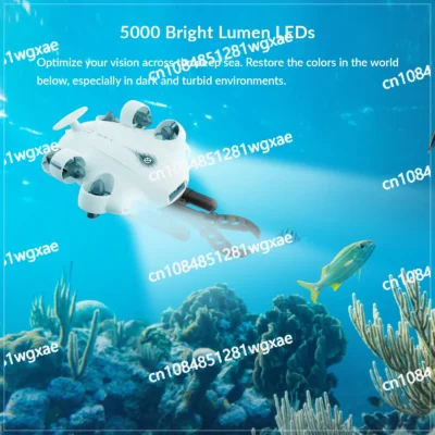 Drone Submersível Subaquático com Braço de Captura e Câmera 4K, Capa para Câmera