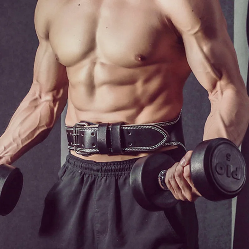 Suporte de cintura esportes cinto de segurança proteção fitness agachamento profundo duro puxar cinto de levantamento de peso couro do plutônio cinto de fitness proteção - Image 2
