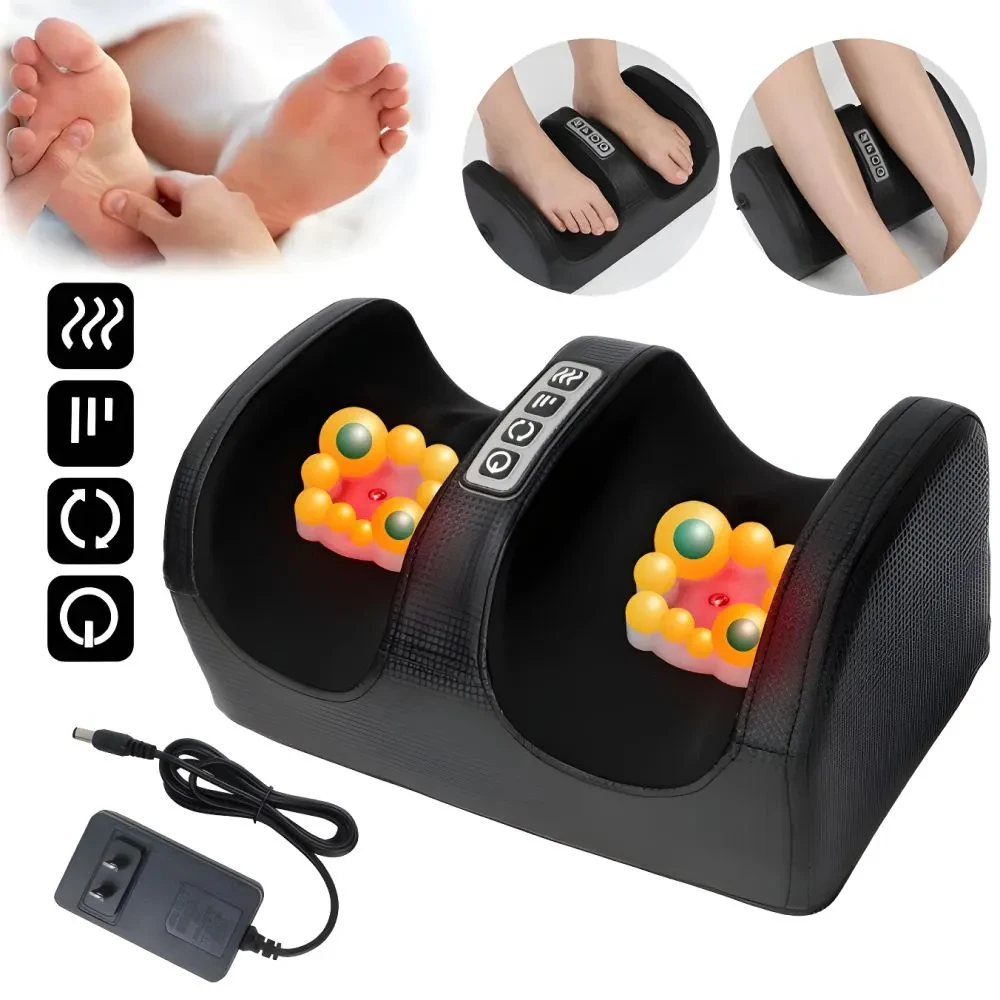 Máquina elétrica massageadora de pés com terapia de aquecimento, rolo de amassar shiatsu de compressão quente para relaxamento muscular - Image 5