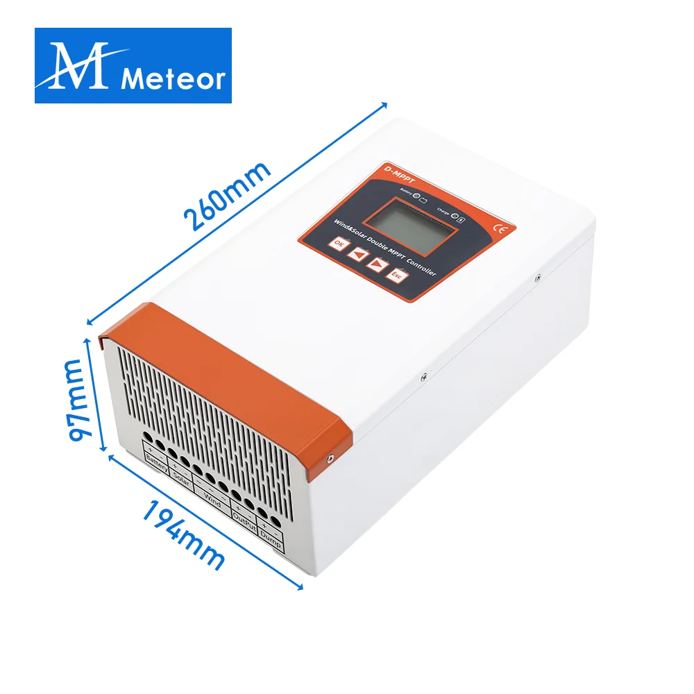 Controlador híbrido 6000w 12v 24v 48v, carregador de impulso automático, gerador de turbina eólica, painel solar com sistema híbrido de carga de descarga, uso doméstico - Image 3
