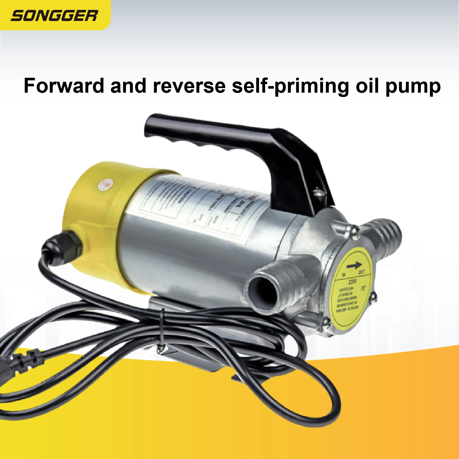Bomba Elétrica de Óleo Diesel 12V 24V 220V Portátil para Transferência de Combustível Lubrificante Óleo de Motor Autoescorvante Ideal para Oficina Agricultura Veículos - Image 4