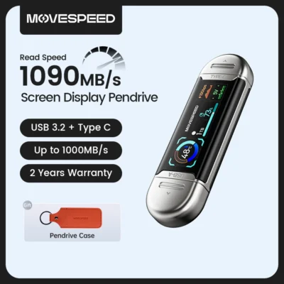 Movespeed su10 1090 mb/s pendrive de estado sólido 2tb 1tb 512gb 256gb 128gb lcd usb3.2 gen2 tipo c unidade flash para iphone 15/16/17 pc