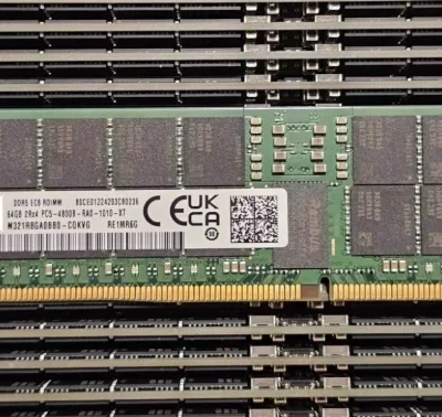 Para Samsung 64G RAM 2RX4 PC5-4800B ECC REG DDR5 EC8 RDIMM memória de servidor 64GB