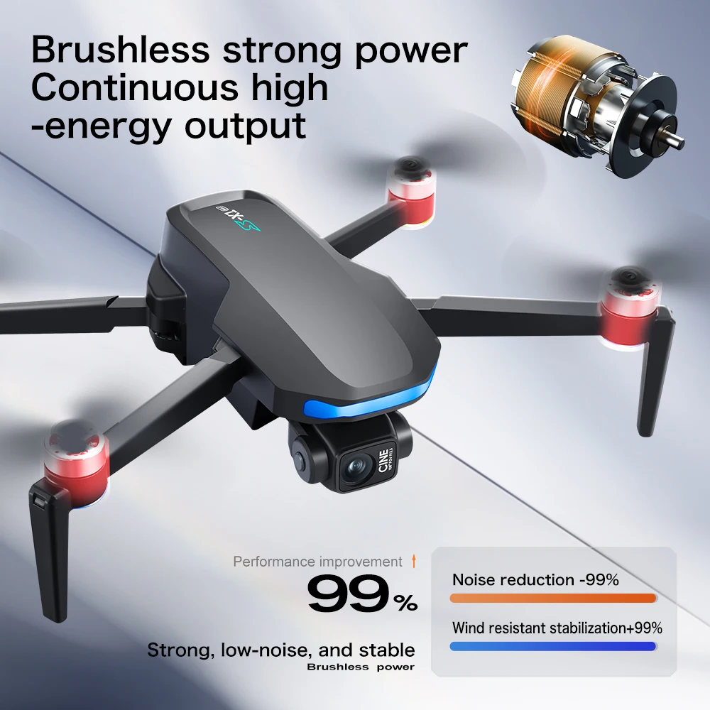 Novo S-X1 MAX GPS Drone Profissional 4K Câmera 3 eixos cardan Antena FPV Brushless com Tela Grande Controle Remoto Dobrável Dron - Image 7