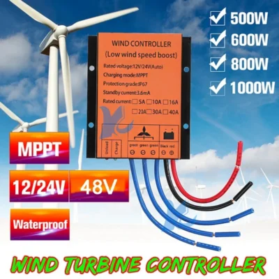300w 500 600 800 12v 24v auto 48v regulador de impulso de vento baixo para pequeno moinho de vento controlador mppt para gerador de turbina eólica