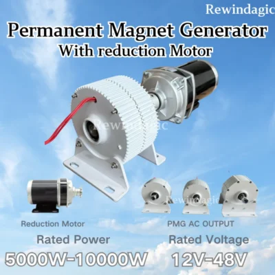 5kw 8kw gerar eletricidade 12v 24v 48v gerador de ímã permanente alternador ac de baixa velocidade 50hz dínamo de baixo ruído uso doméstico