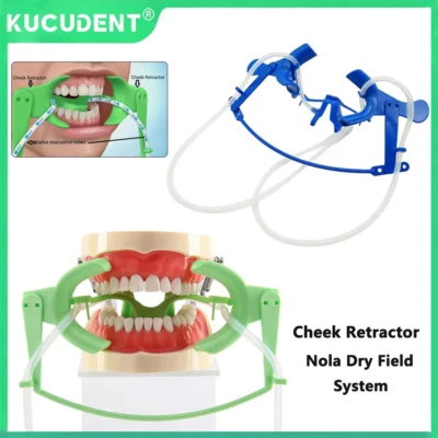 Abridor de boca dental ajustável, retrator de bochecha labial com sub aspirador de saliva, sistema de sucção de campo seco para ortodôntico intraoral