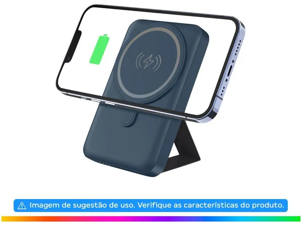 Carregador Portátil/Power Bank Geonav por Indução 10.000 mAh PB10MAGSG - Image 2