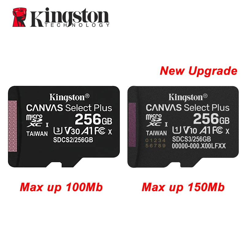 Cartão de Memória Kingston Micro SD TF de até 200MB/S, 64GB, 256GB, 128GB, 512GB, 1TB, Velocidade de Leitura Classe 10 U1 V30 A1 Flash para Eletrônicos - Image 2