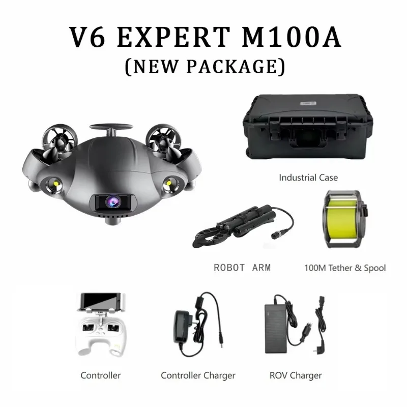 Fotografia do mar profundo subaquático dr-one profissional app controle subaquático rodro-ne com câmera 4k fifish v6e m100a - Image 2