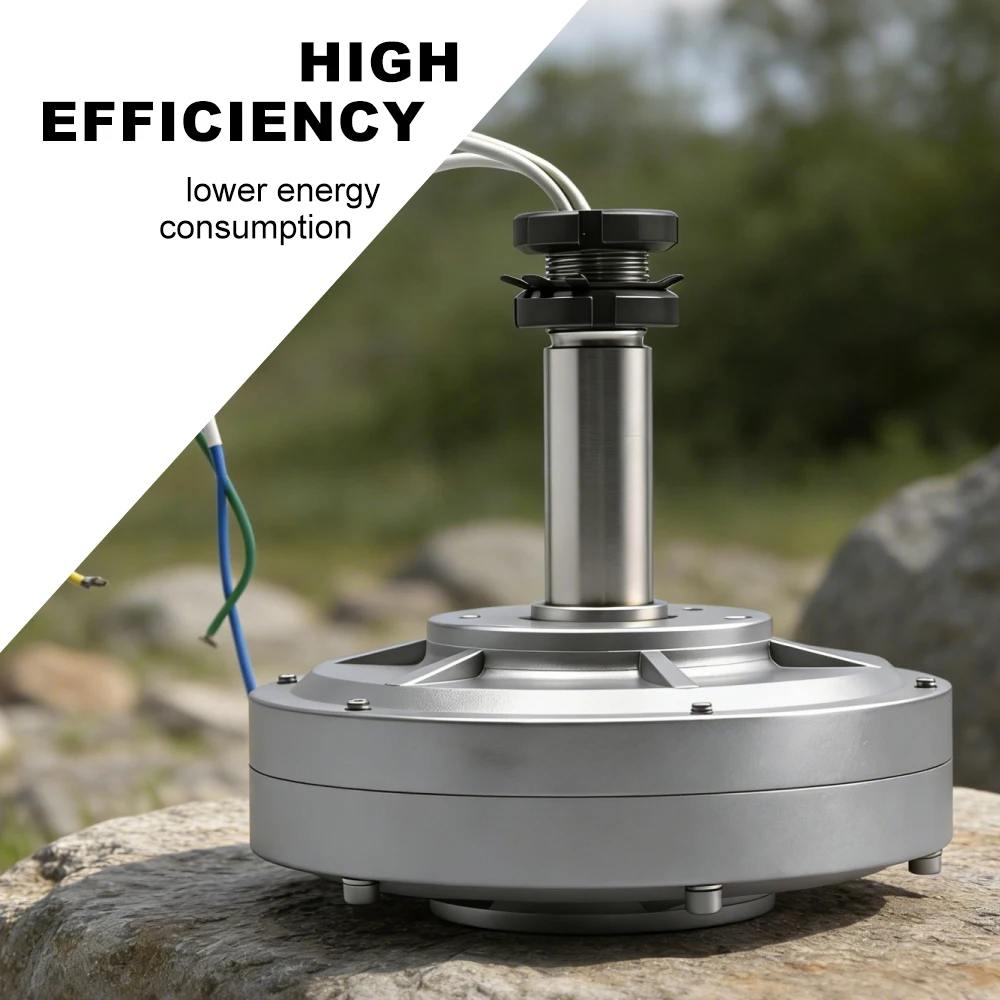 Gerador de Ímã Permanente Sem Engrenagens de Baixa Velocidade 100W 200W 300W 12V 24V 48V para Turbina Eólica de Baixas RPM - Direto da Fábrica na China - Image 3