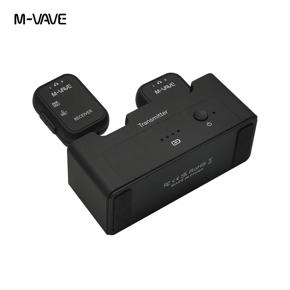 M-VAVE WP-12 2.4g sem fio fone de ouvido monitor sistema áudio transmissão estéreo mono gravador recarregável transmissor receptor - Image 4