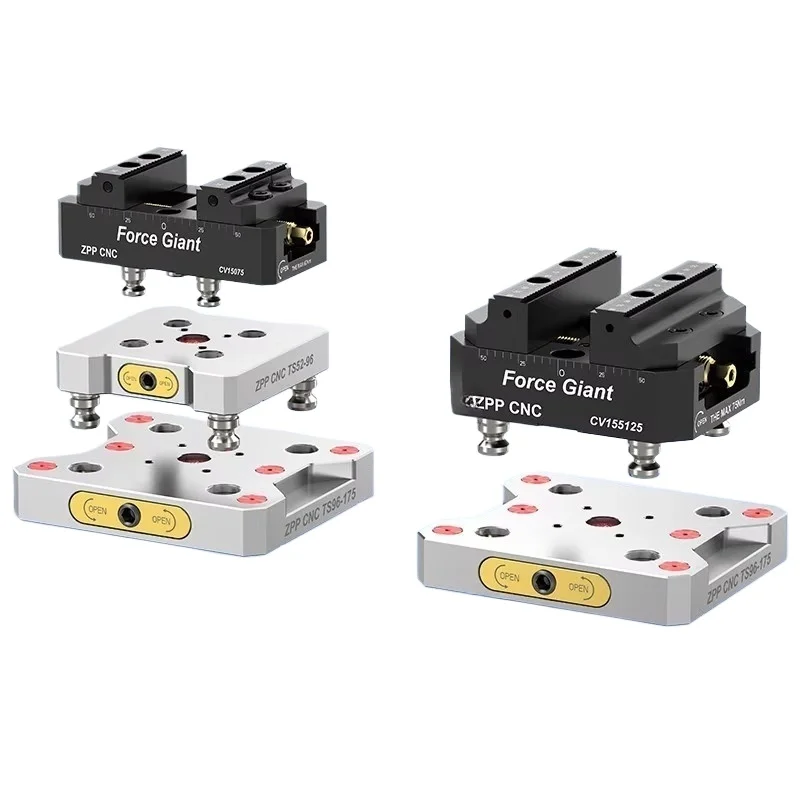 Cnc industrial de alta precisão cinco eixos ponto zero mudança rápida dispositivo elétrico centro de usinagem de ferramentas cnc torno autocentrante - Image 2