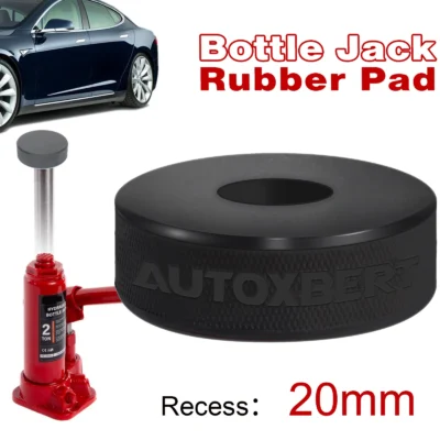 Garrafa de borracha jack almofada protetor adaptador carro jacking ferramenta pitada solda disco de levantamento lateral 20mm buraco para a maioria dos jacks garrafa de 2 toneladas