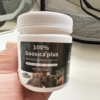 Mais novo preto 100% goosica mais creme de tatuagem antes da maquiagem permanente microblading sobrancelha lábios forro acessórios de tatuagem 500g