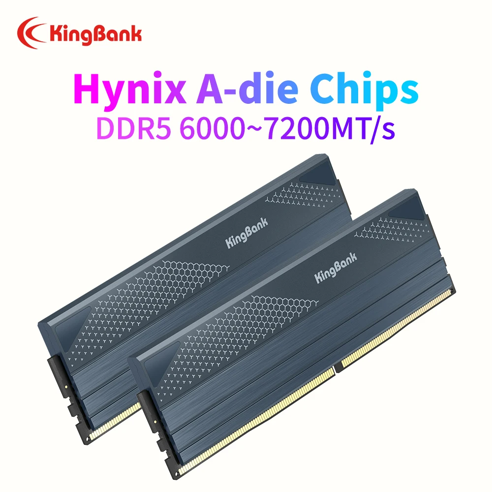 Memória DDR5 KingBank SOARBLADE KFXB Series Preta 32GB (16GBx2) 6800MHz 6000MHz 7200MHz Dual Channel para Jogos e Overclocking - Image 3