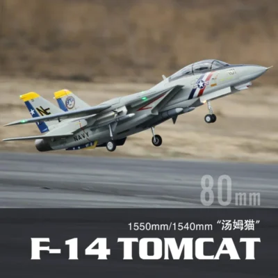 Freewing novo rc duplo 80mm duto série F-14 codificado "tom cat" simulação de controle remoto modelo aeroespacial avião profissional