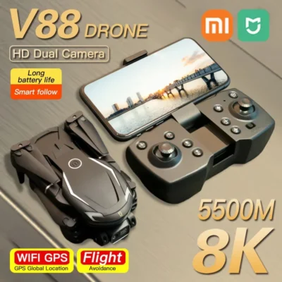 2026 novo v88 drone 8k 5g profissional hd câmera dupla fotografia aérea gps aeronaves de controle remoto quadcopter brinquedos autênticos