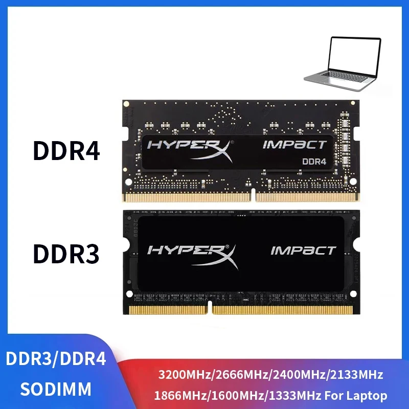 DDR4 RAM Laptop DDR3 Memoria DDR3L 16GB 8GB 4GB Notebook Memória 1333 1600 1866 2133 2400 2666 3200 MHz 1.2V 1.5V 1.35V