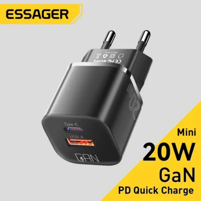 Essager 20w gan pd usb c carregador para iphone 14 13 12 11 pro max telefone qc 3.0 pd 3.0 usb tipo c carregamento rápido para xiaomi pocoipad